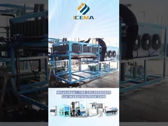 Kübel-Eismaschine in Betrieb genommen