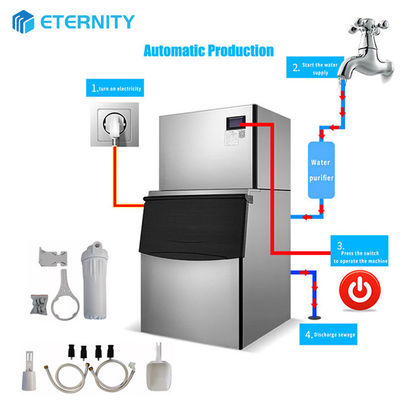 Kommerzielle Ice Cube-Eismaschinen mit einer Tagesleistung von 900 kg werden in der Gastronomie, Hotels, Bars, Verkehr eingesetzt