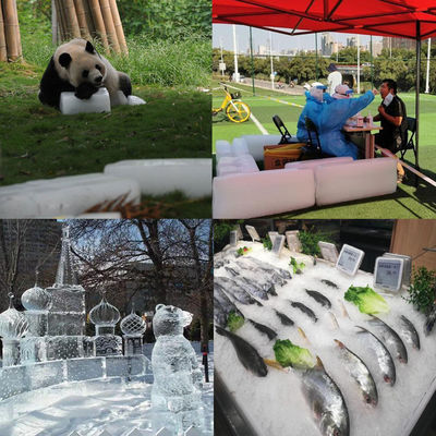 Industrieller Eisblock des Salzwasser-20T/24H, der Maschine für Kühlraum der Eisfabrik herstellt