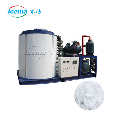 Guter Preis 5 Tonnen kommerzielle Meerwasserflockeneismaschine 20,5 kW Online
