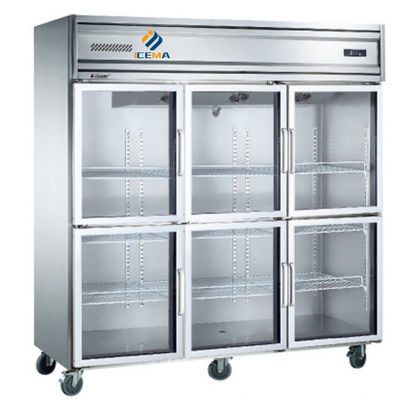 Aufrechter Kühlschrank mit Gefrierfach, Glastür, 1350 l, mit extrem großer Kapazität