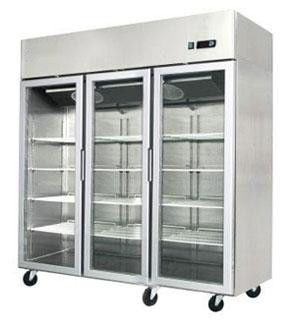 1350L Aufrechter Kühlschrank mit Gefrierfach Ultragroße kommerzielle Glastür