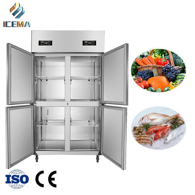 -18~-0 & 0~8 Grad 4 Türen Gewerblicher Einfrierschrank 1230mm Länge 680mm Breite 1970mm Höhe