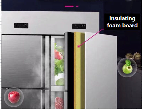 797L Aufrechter Kühlschrank mit Gefrierfach, kommerzieller, frostfreier, intelligenter, niedriger Temperatur für Restaurants
