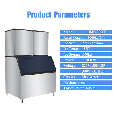 Hochproduktive kommerzielle Eiswürfelmaschine mit einer Kapazität von 480 kg