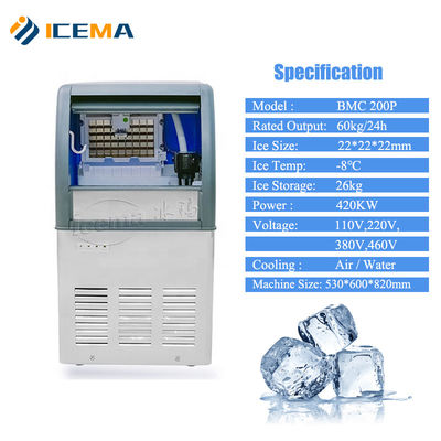 Guter Preis 60kg/24H Kommerzielle Eiswürfelmaschine Automatisch für Zuhause/Restaurant/Geschäft/Trinken/Bar Online