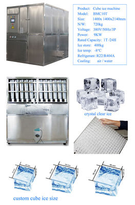 22*22*22mm Eiswürfel Größe Industrie-Eiswürfelmaschine mit Mikrocomputer-Steuerungssystem