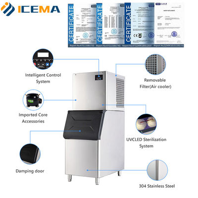 Warmverkauf 500kg/24h kommerzielle Eiswürfelmaschine für Heimgeschäfte