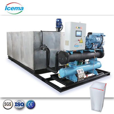 Guter Preis 500 kg/Tag-50 Tonnen/Tag Automatische Eismaschine mit Salzlake-Block mit luftgekühlter Kondensation Online
