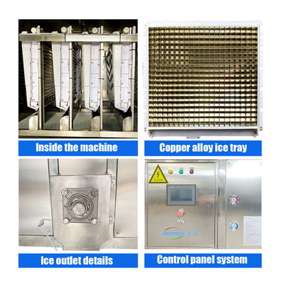 ICEMA 2T/24H Eismaschine Automatische Eiswürfelmaschine für Eiswerke
