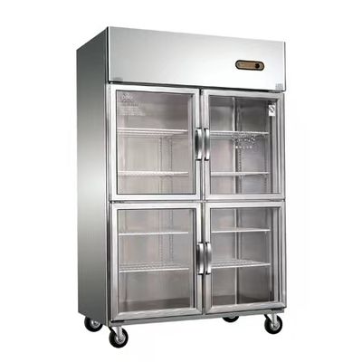 Guter Preis Professionelle Kühlschrank mit vier Türen aufrechtem Edelstahl-Kühlschrank und Gefrierschrank Online