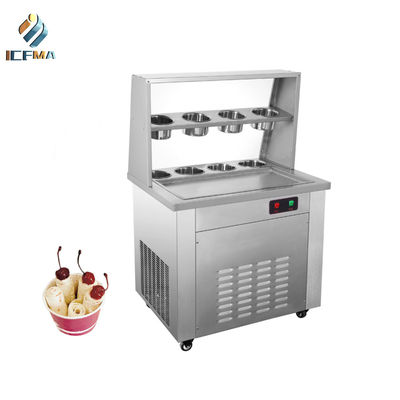 Handels-Fried Ice Cream Roll Maker-Maschinen-doppelte Wannen