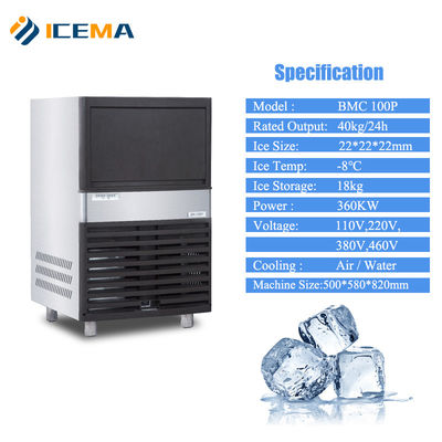 Guter Preis Zuverlässiger industrieller Eiswürfelmacher mit 40 kg / 24h Eisherstellungskapazität 430*520*800 Online