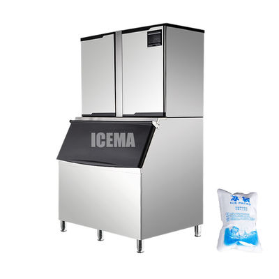Guter Preis ICEMA 1000KG 24H Automatische 1-Tonnen-Eiswürfelmacherei mit Copeland-Kompressor Online