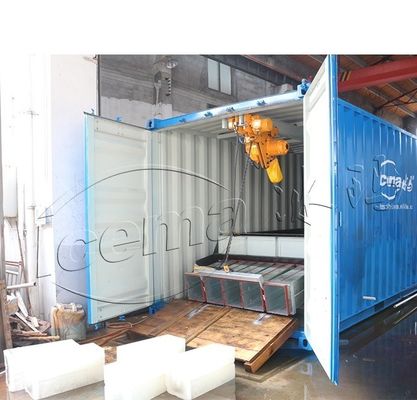 Guter Preis Emerson 3 Tonnen direkte Kühlung ICEMA Container-Block-Eisfabrik Online