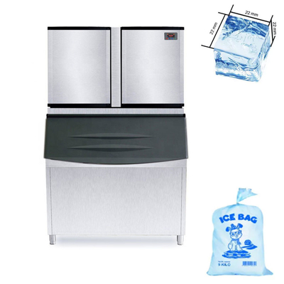Gewerbliche Eiswürfelmaschine 1000 kg/Tag Luft-Wasser-Kühlung PLC-Steuerung